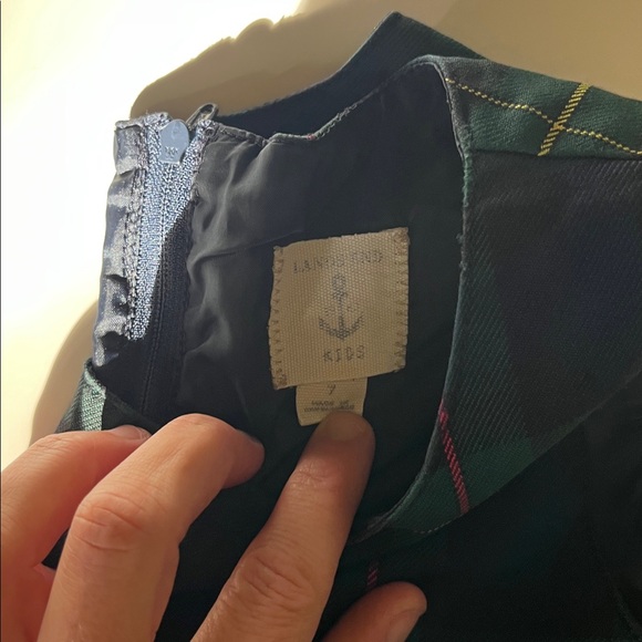 Lands End Girls Size 8 Plaid Jumper Dress Classic Navy School Uniform (x3) - Picture 3 of 8